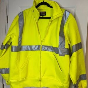 High-Visibility Yellow Jacket with Reflective Stripes